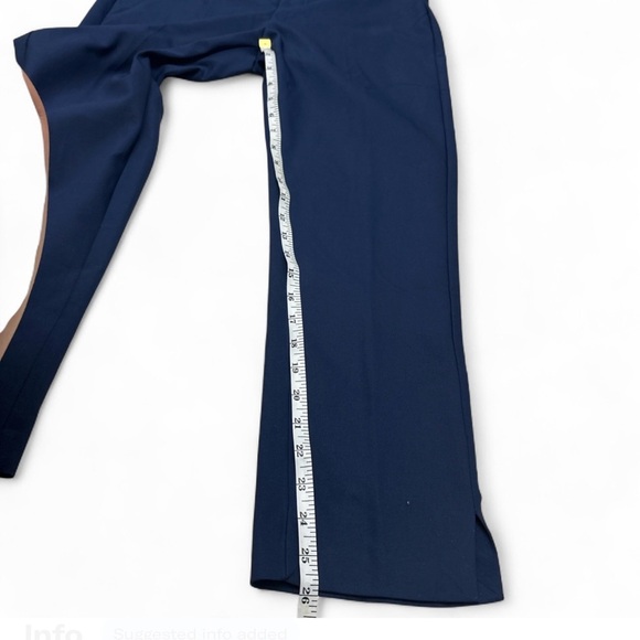 MNG Mango Women’s Navy Dress Pants Size 8 EUR 40 Slim Fit Ankle Work Career - Picture 8 of 10